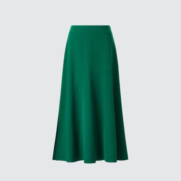 Uniqlo C Mermaid Midi Skirt with Slit in GREEN Size 8 NEW WITH TAG! - Picture 1 of 6